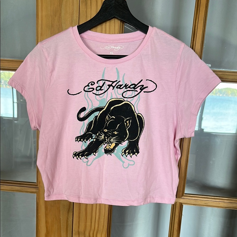 Ed Hardy Light Pink Panther Tee